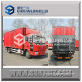 FAW 4x2 steel cargo box van truck mini cargo truck for dry cargo